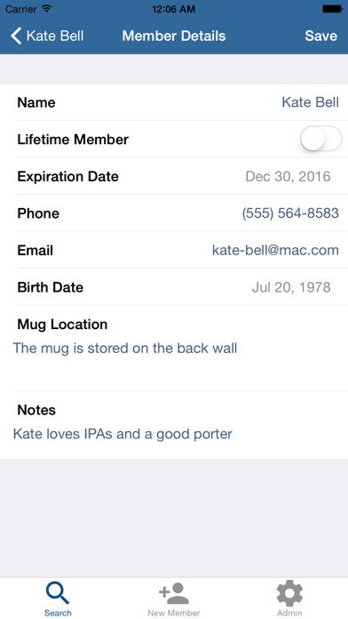Brewery Mug Club Screenshot