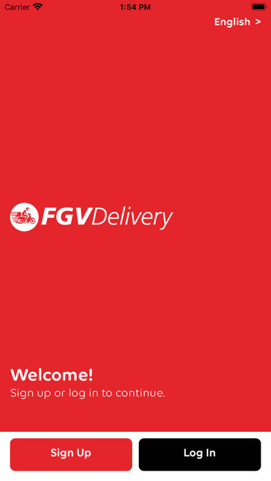 FGVDelivery Consumer App Screenshot