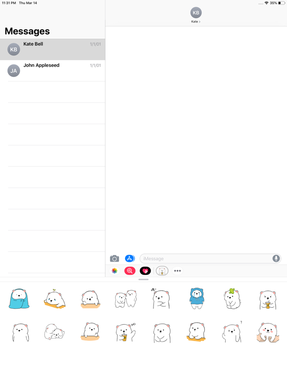 Screenshot #4 pour Polar Bear Animated Stickers