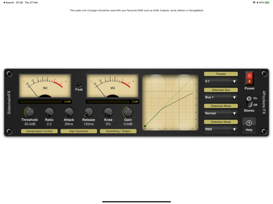 Screenshot #4 pour Sidechain Compressor Plugin