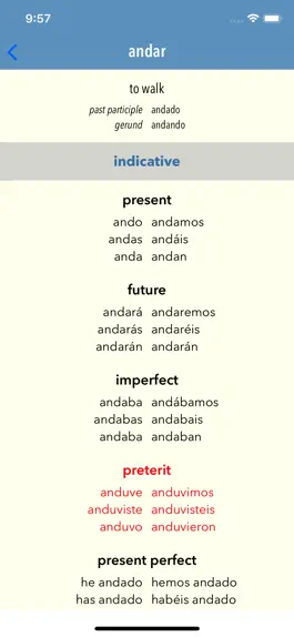 Game screenshot Spanish Verbs hack