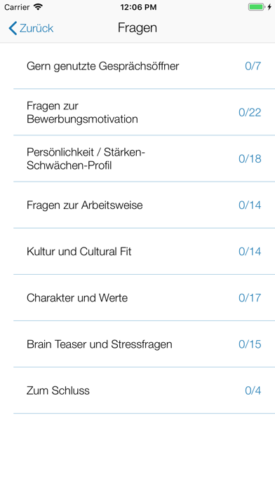Vorstellungsgespräch Screenshot