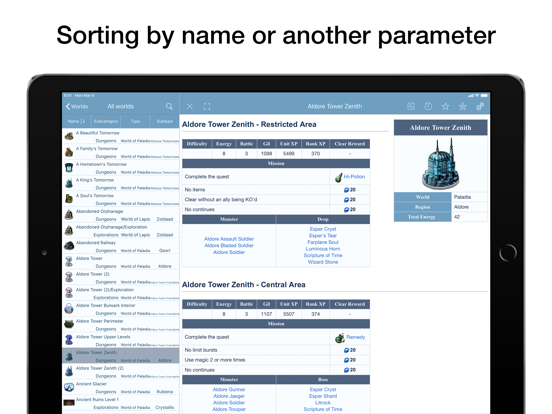 PWF Final Fantasy Brave Exvius iPad screenshot 8 - Reference app