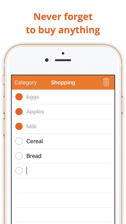 Incart: Simple grocery list