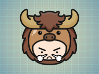 Sticker Me Buffalo Mascot Boy