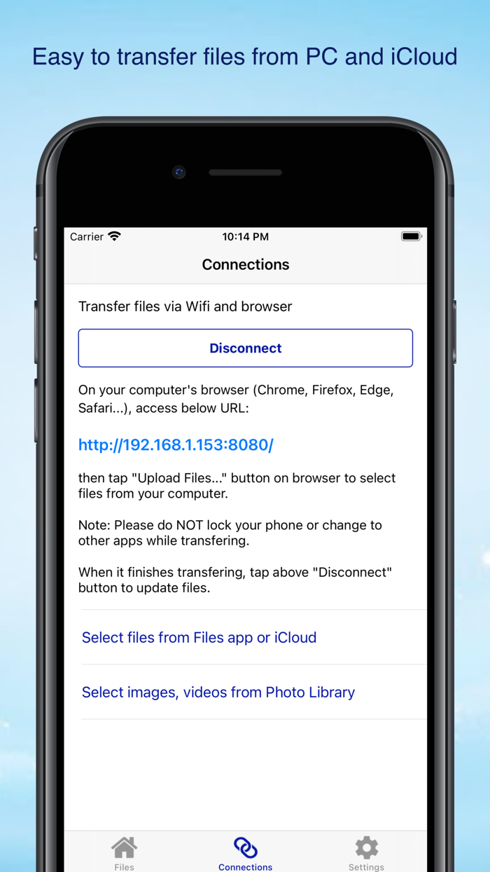 Easy Files - Wifi transfer