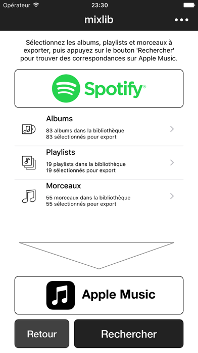 Screenshot #2 pour mixlib conversion de playlists