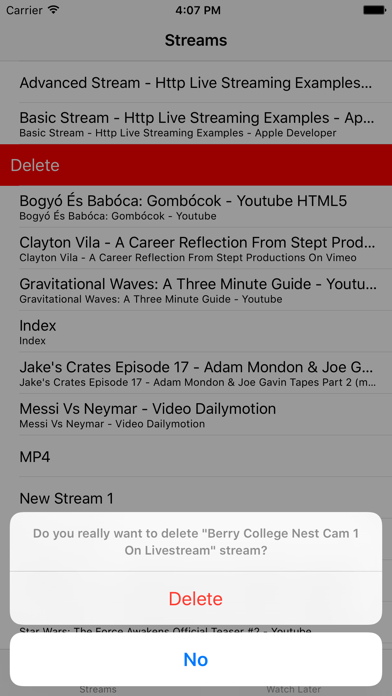Stream Player for iPhone Screenshot