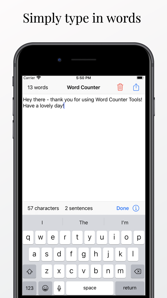 #3. Word Counter Tool (iOS) Podle: Xueqin Huang