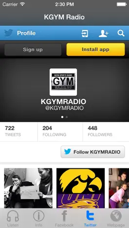 Game screenshot KGYM Sports Radio hack