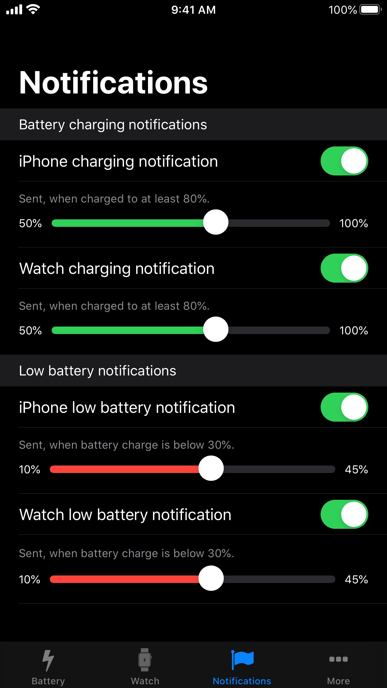 Screenshot do app Battery Life