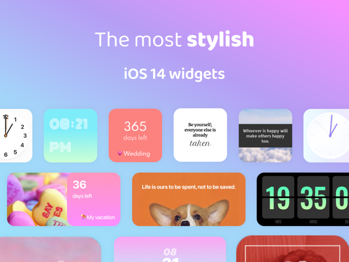 Widget icons themes custom