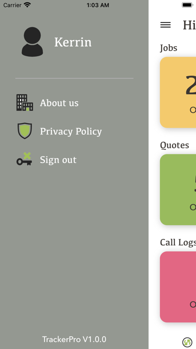 TrackerPro Mobile Screenshot