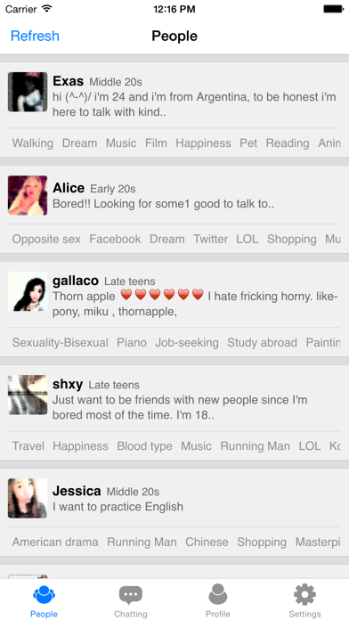 Screenshot #1 pour Fav Talk -Same hobby Chatting