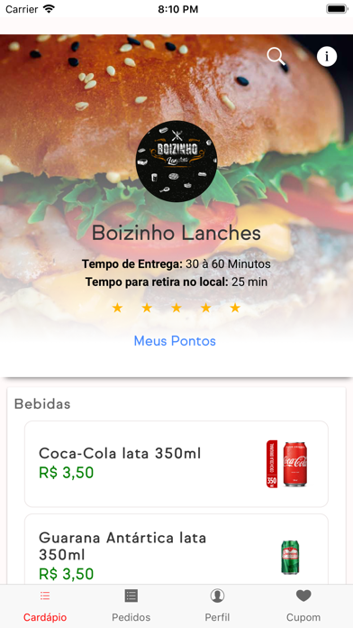 Screenshot #1 pour Boizinho Lanches