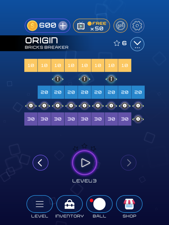 Screenshot #4 pour Bricks Breaker Origin