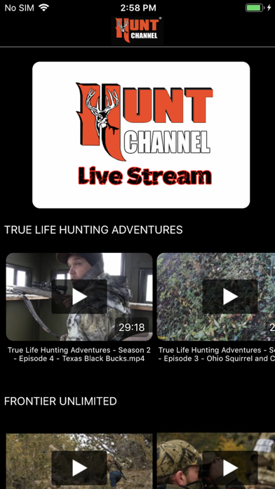 Hunt Channel Mobile Screenshot