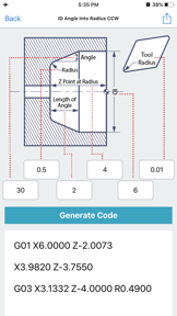 G Code Generator CNC OD ID screenshot