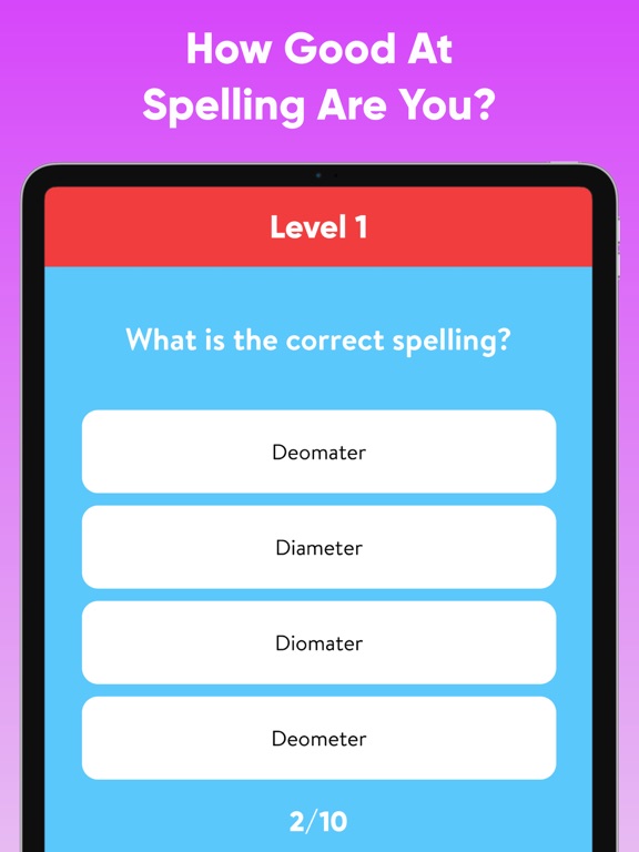 Spelling Test Quiz - Word Gameのおすすめ画像1