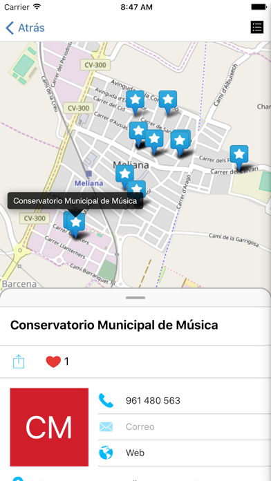 Meliana Captura de pantalla de la aplicación
