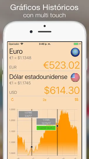 Captura de pantalla de Currency+ (Currency Converter) en iPhone 3