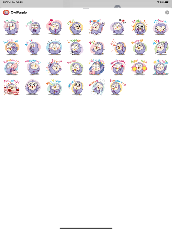 Screenshot #4 pour Sticker OwlPurple - fc