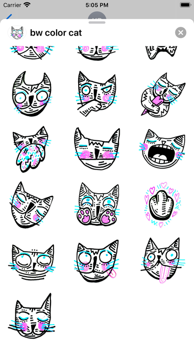 Drawn Cat - Emoji and Stickers screenshot 4