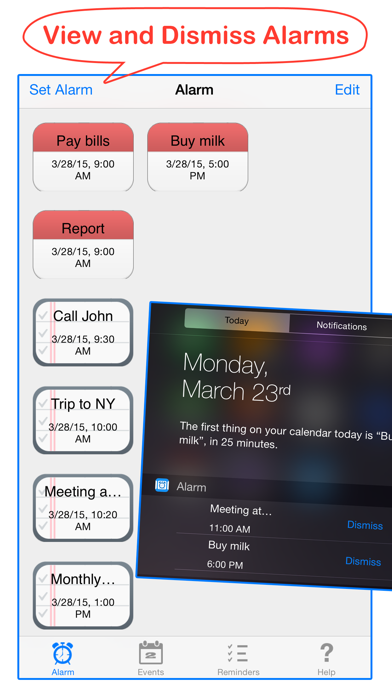 Screenshot #1 pour Calendar & Reminder Alarms
