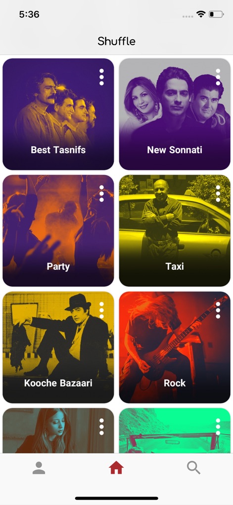 Shuffle Music - アプリのチャンネルラインナップには、「Party」のような特定のムードを盛り上げるプレイリストや、「Rock」のような幅広いジャンルのコンテンツが含まれており、ユーザーは無限の選択肢から楽しめます。