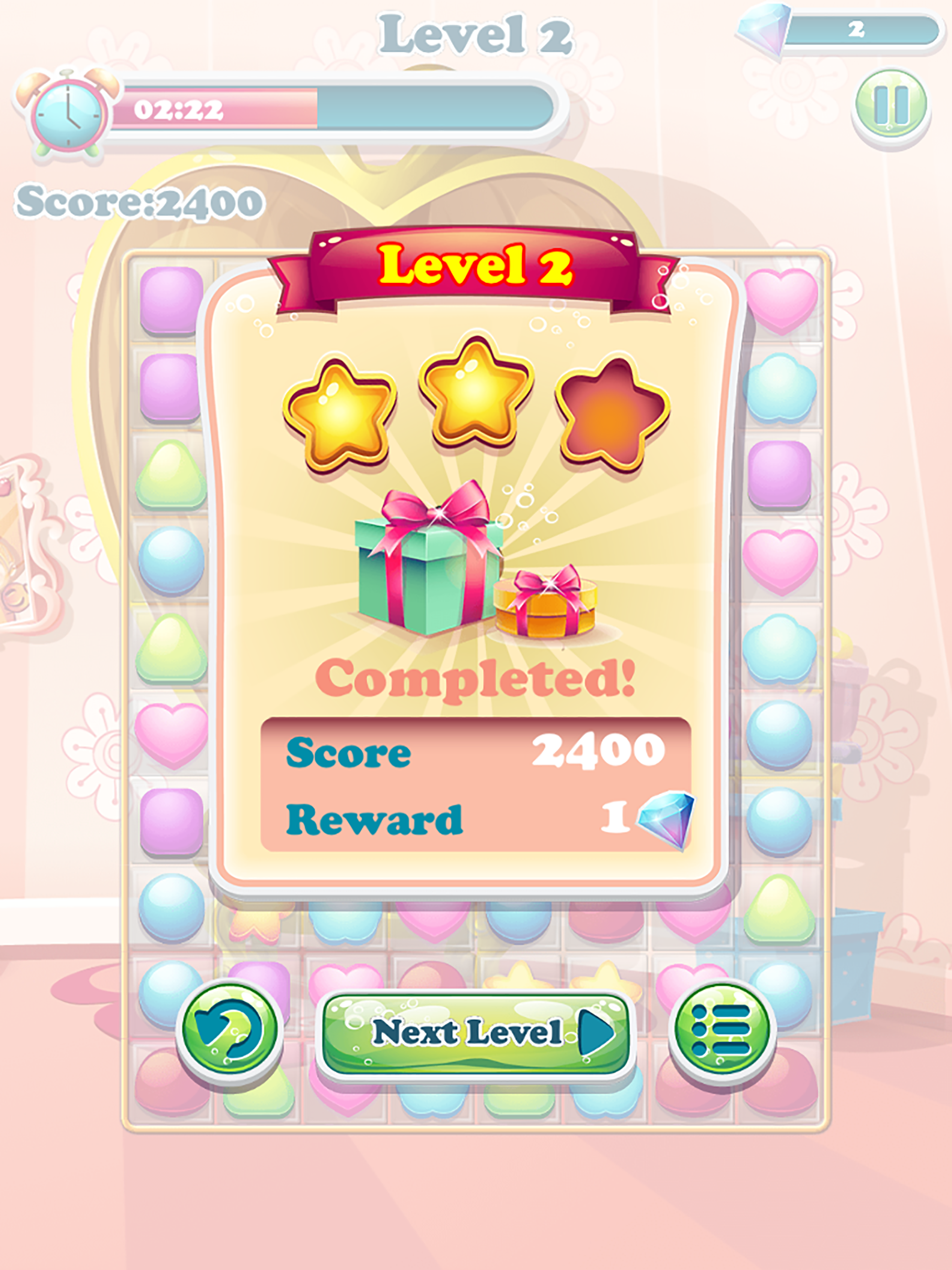 100% Sweet Candy match 3 screenshot 7