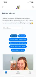 Secret Menu - Starbucks Online screenshot #8 for iPhone