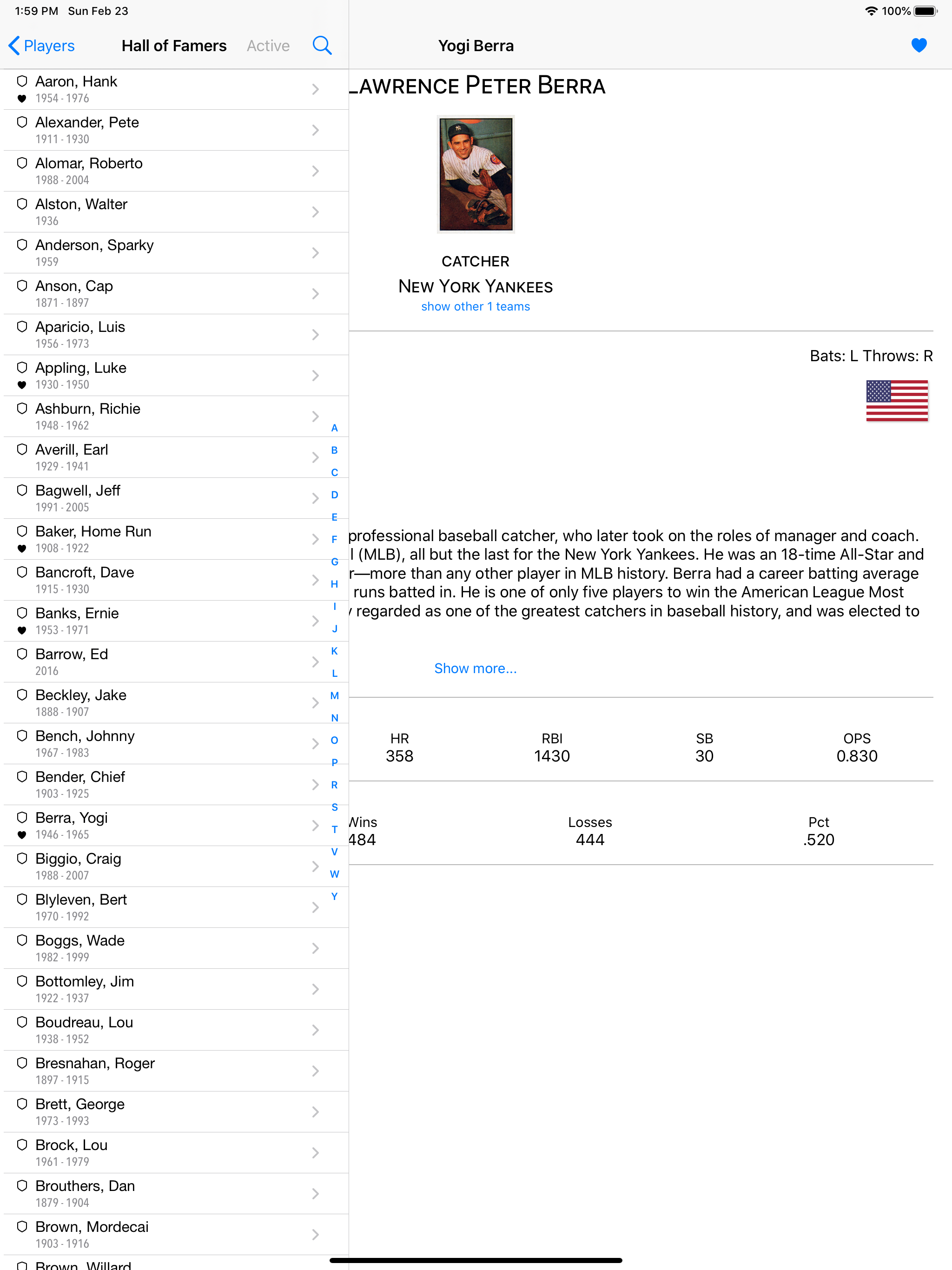 Baseball Numbers