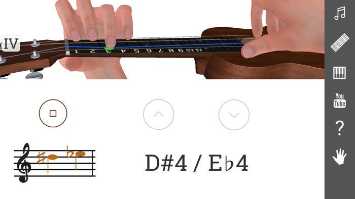 3D Ukulele Notes - Fingering
