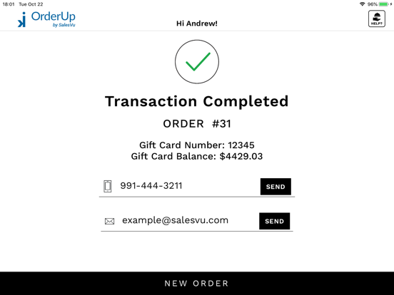 OrderUp by SalesVu iPad screenshot 7 - Business app