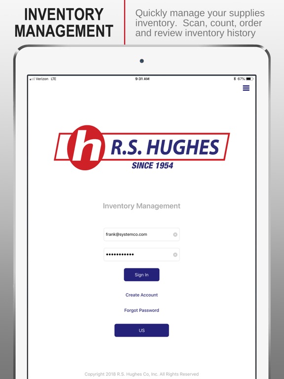 RSHughes Inventory Management iPad screenshot 1 - Shopping app
