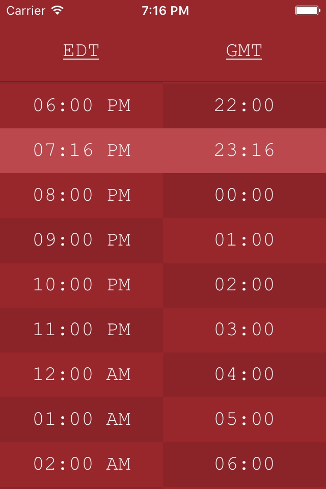 TimeTable - UTC/Time Zone Tool screenshot 3