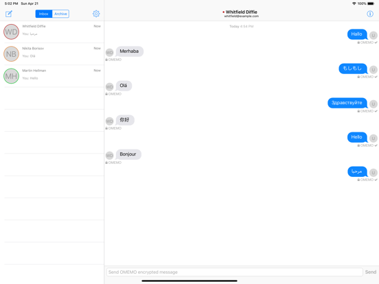 Screenshot #5 pour ChatSecure Messenger