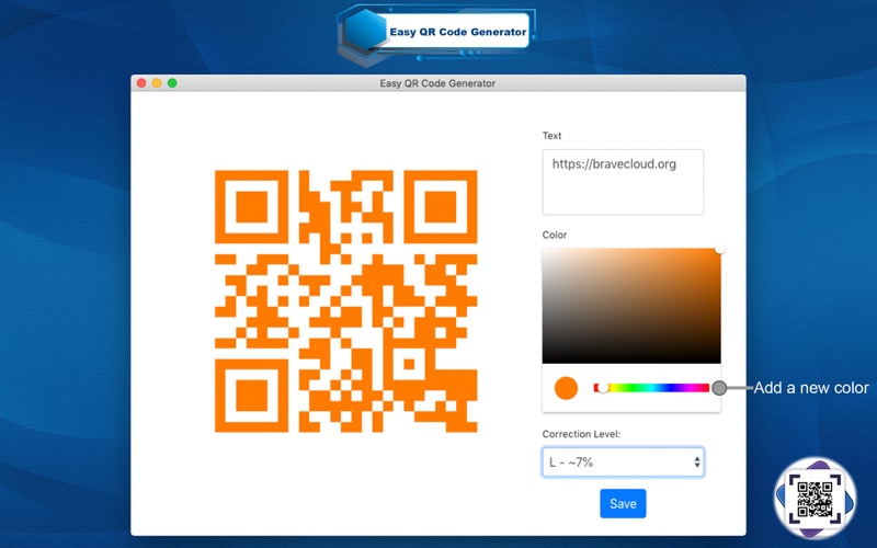 Скриншот из Easy QR Code Generator