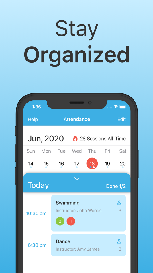#3. Alora - Attendance Tracker App (iOS) 由: Brosser Inc