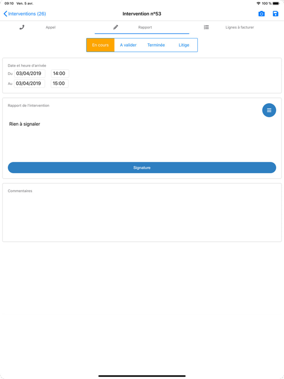 Logisav iPad screenshot