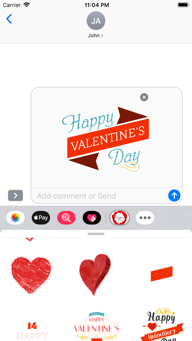 Vals Day Sticker Pack app screenshot 2