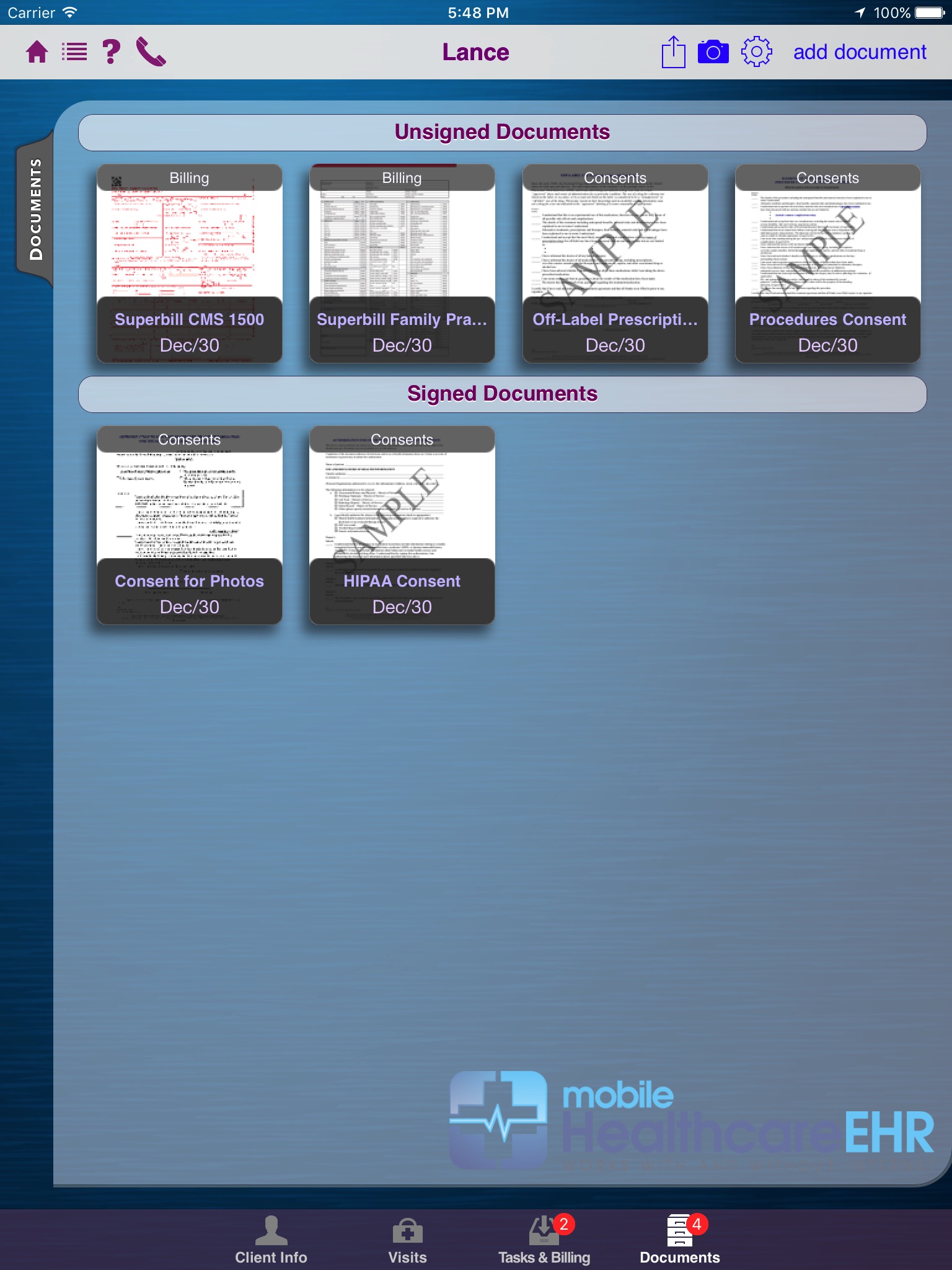 Mobile Healthcare EHR screenshot 2