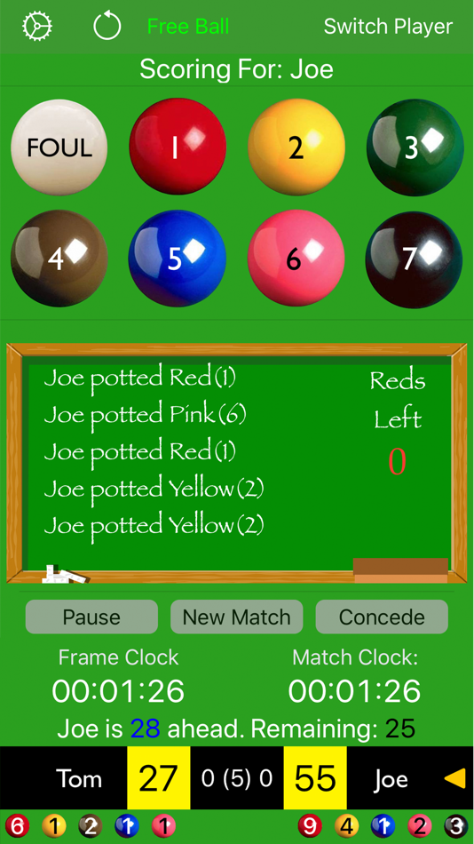 #1. Snooker Score (iOS) Podle: Aero Notion Limited