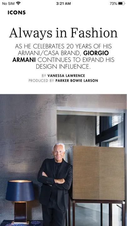 ELLE Decor Magazine US iPhone Screenshot 5