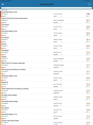 Screenshot 2 Terremoto+ Mapa,Noticias,Info iphone