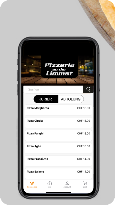 Screenshot #1 pour Pizzeria Limmat