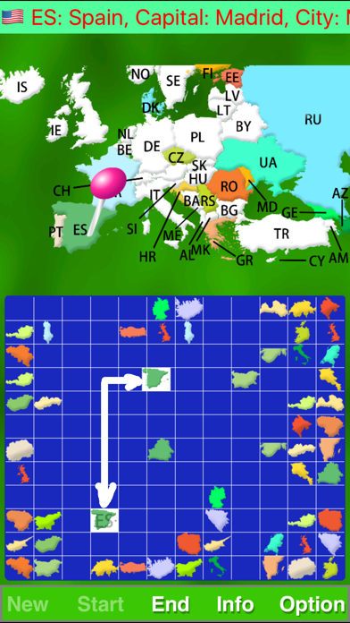 Map Solitaire Europe by SZY Screenshot