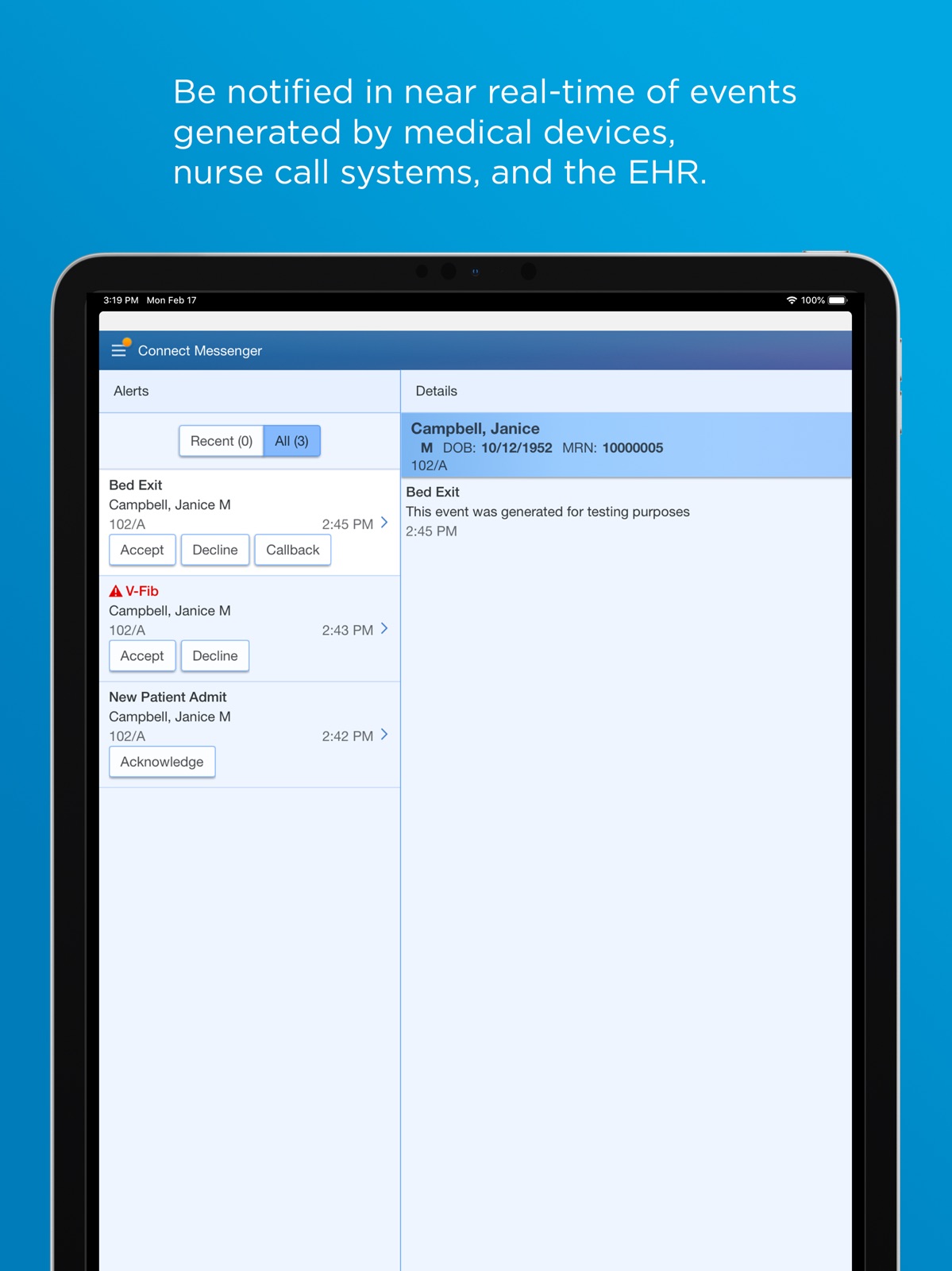 CareAware Connect Messenger ipad screenshot 3