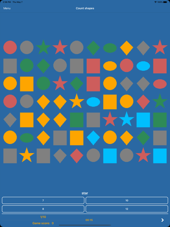 Brain and memory training Pro iPad screenshot