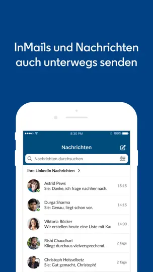 Screenshot von LinkedIn Sales Navigator auf dem iPhone 4